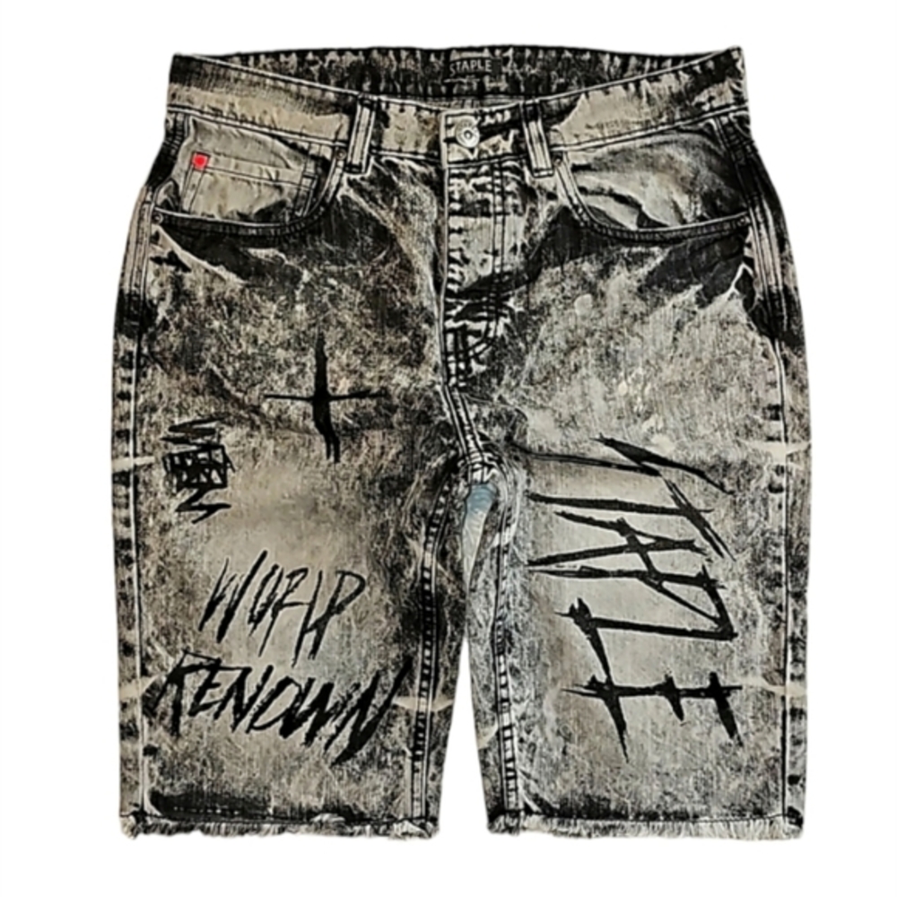 Staple Renown Pigeon Brand Jean Shorts. Men's Size: Waist 34x14 Inseam.